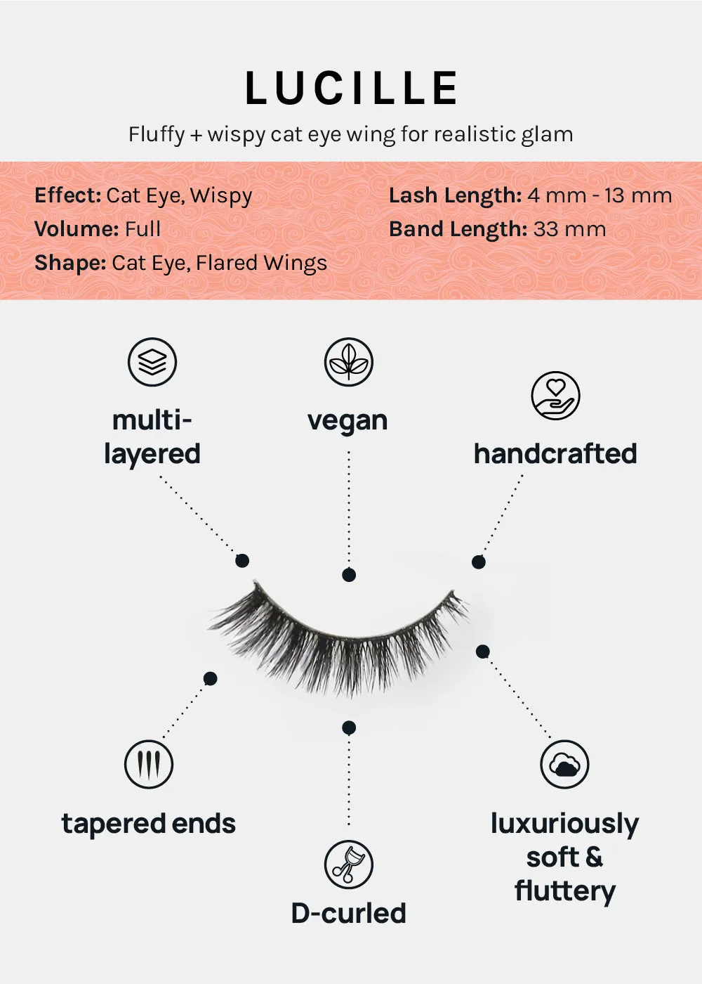 D-LUX Curl Premium Faux Mink Lashes - Lucille