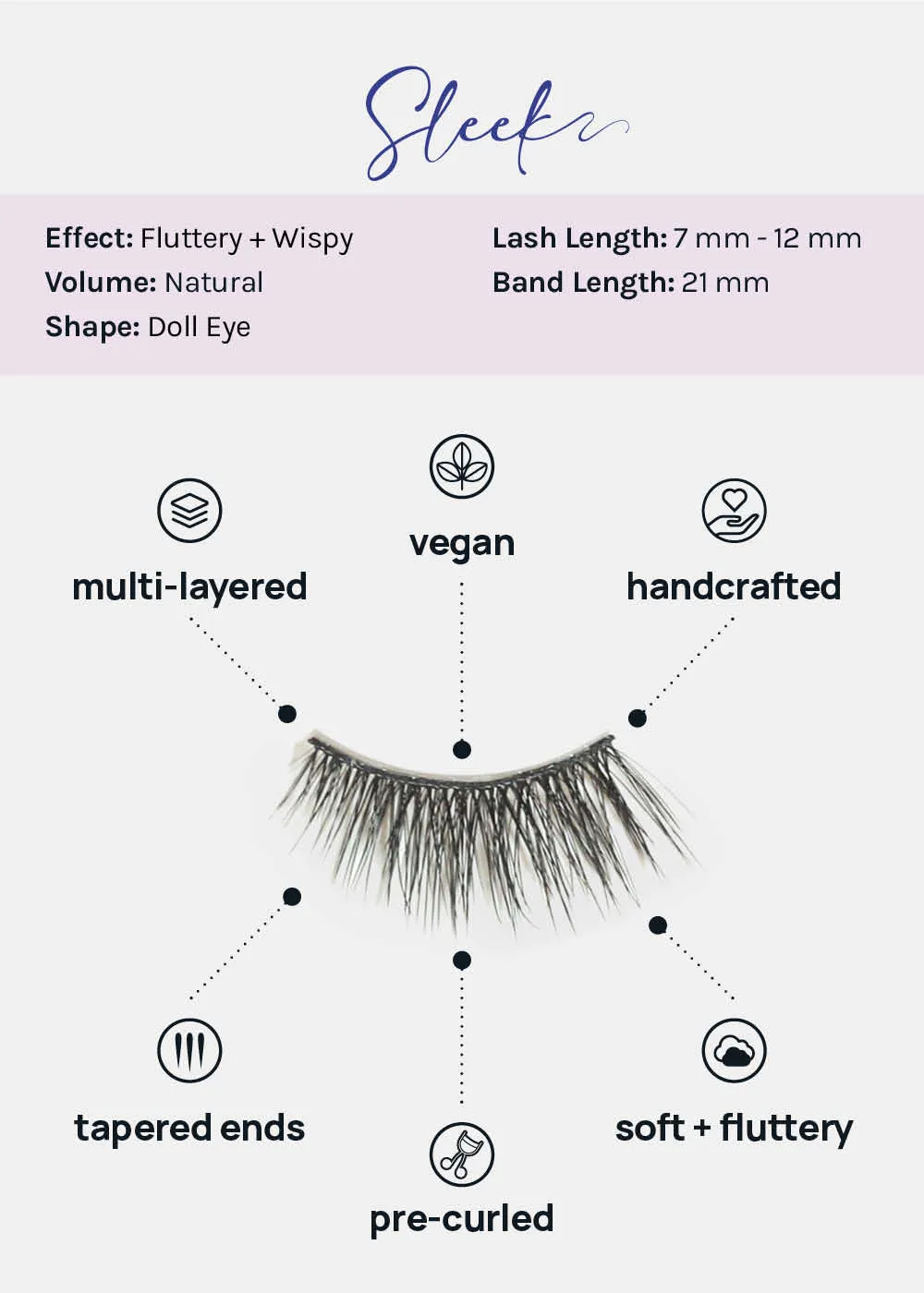 Demi-Dream Half Lashes  Sleek