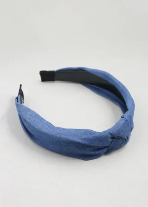 Denim Top Knot Headband