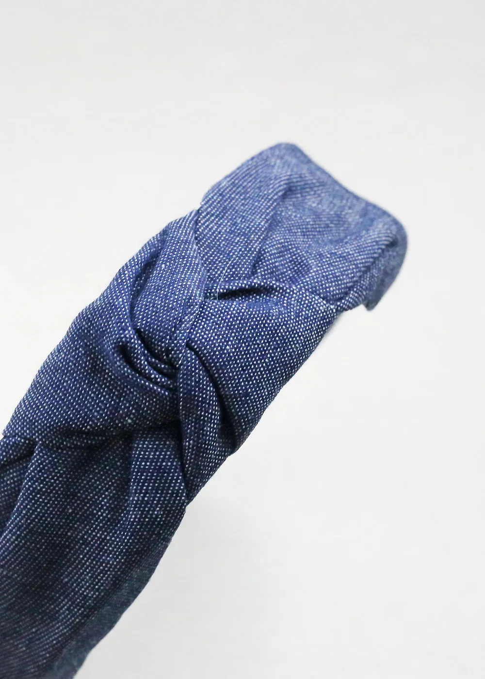 Denim Top Knot Headband