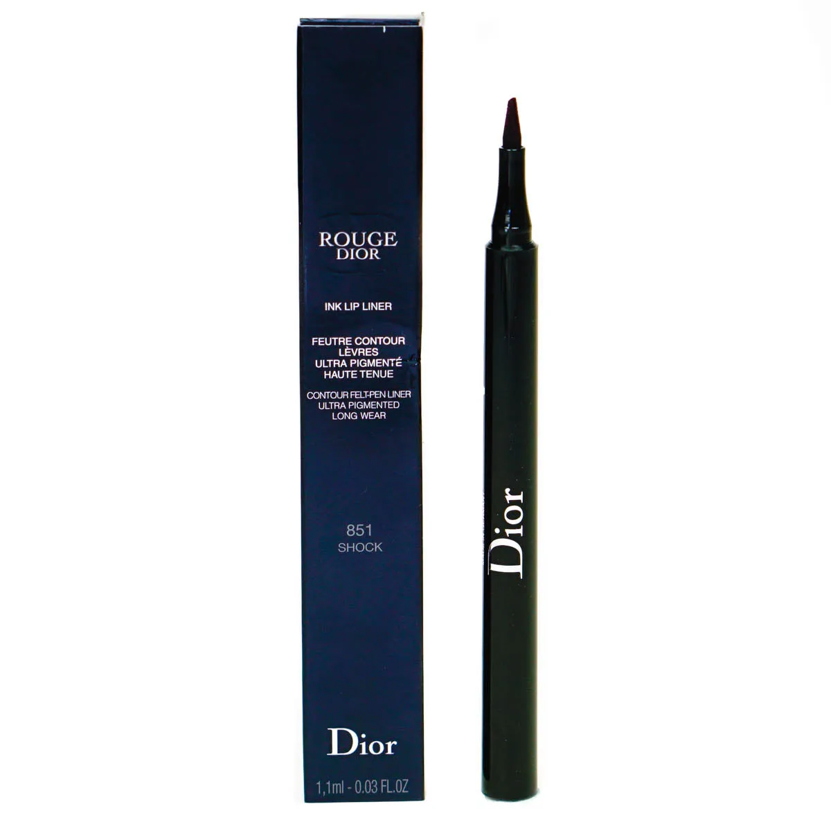 Dior Rouge Ink Red Felt Lip Liner Pen 851 Shock