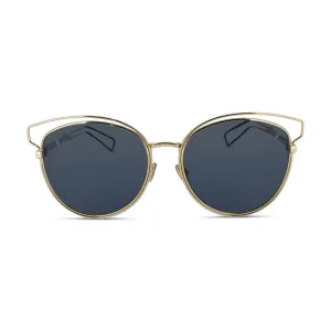 Dior Sideral 2 Gold Frame & Blue Lens Sunglasses J9KU (No Case)