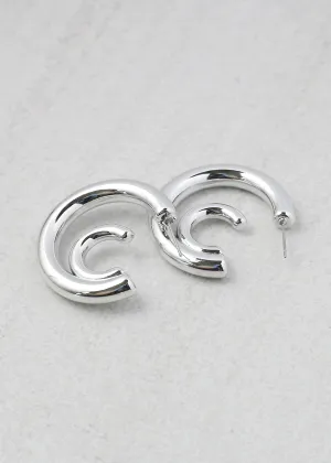 Double Crescent Hoop Earring