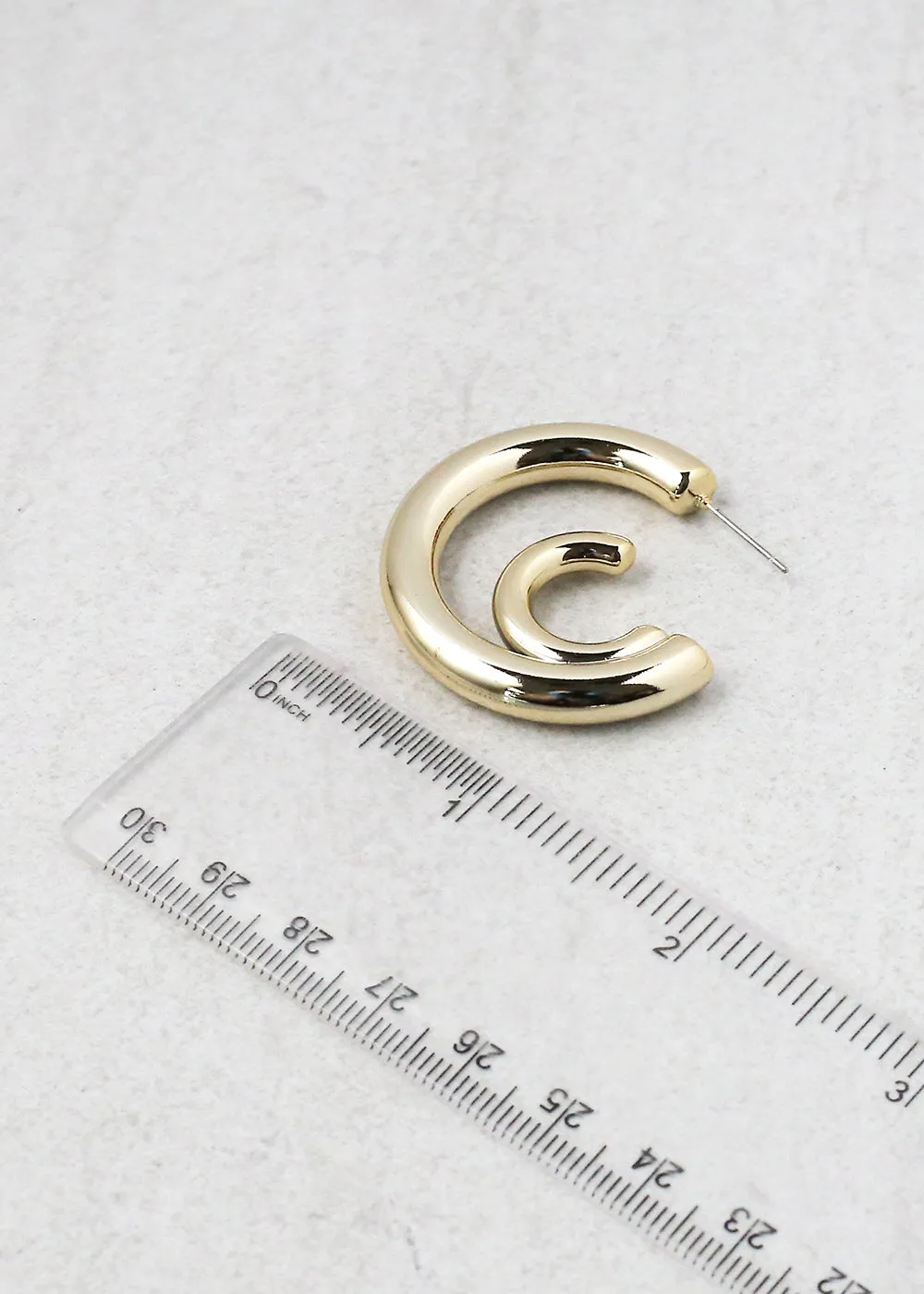 Double Crescent Hoop Earring