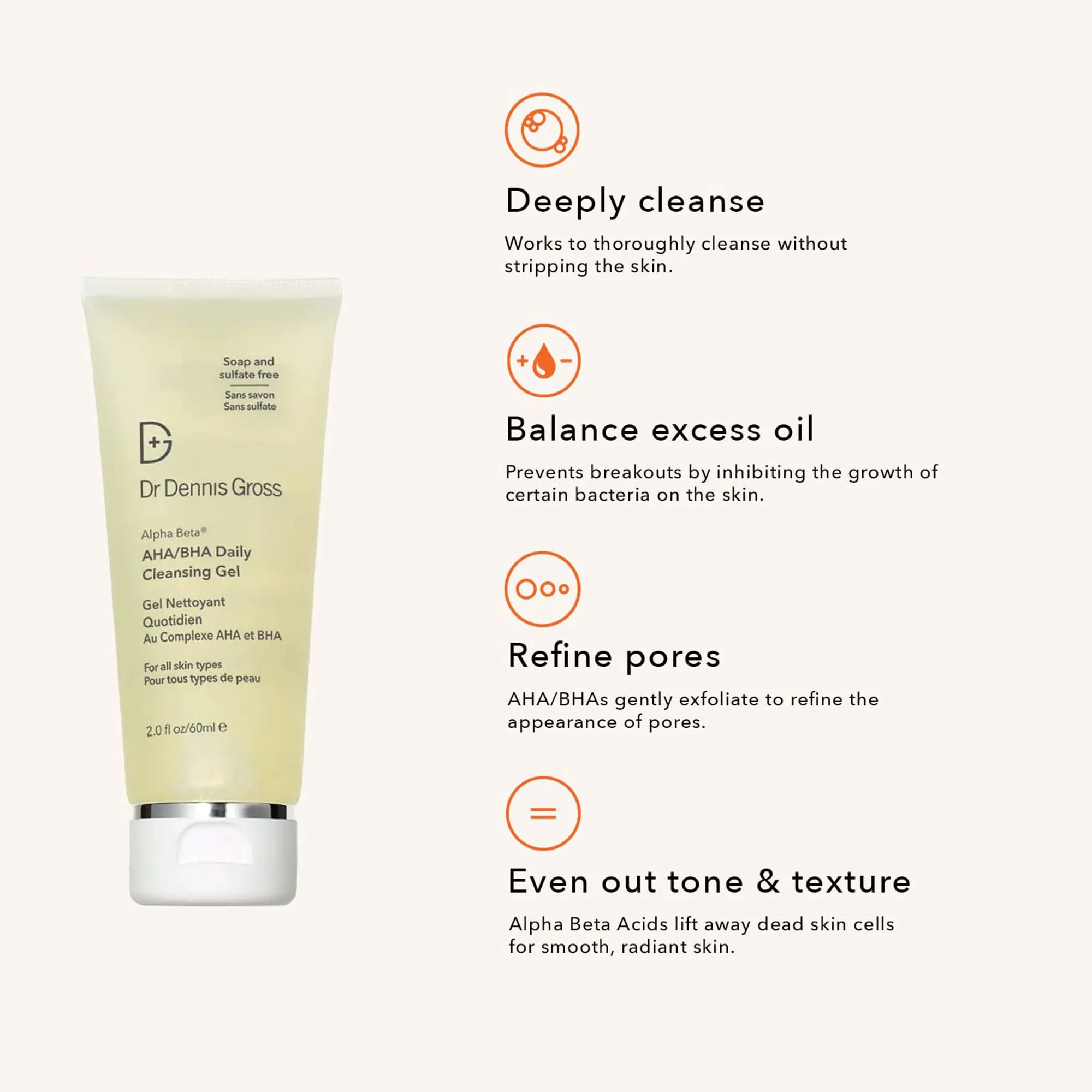 Dr. Dennis GrossAlpha Beta AHA/BHA Daily Cleansing Gel