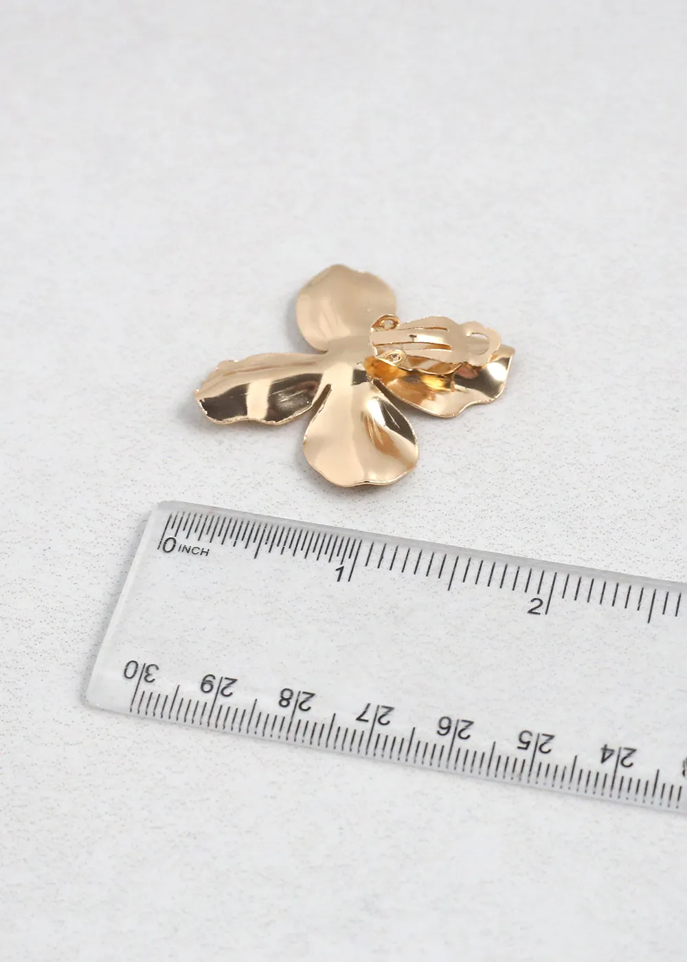 Elegant Floral Clip-On Earrings