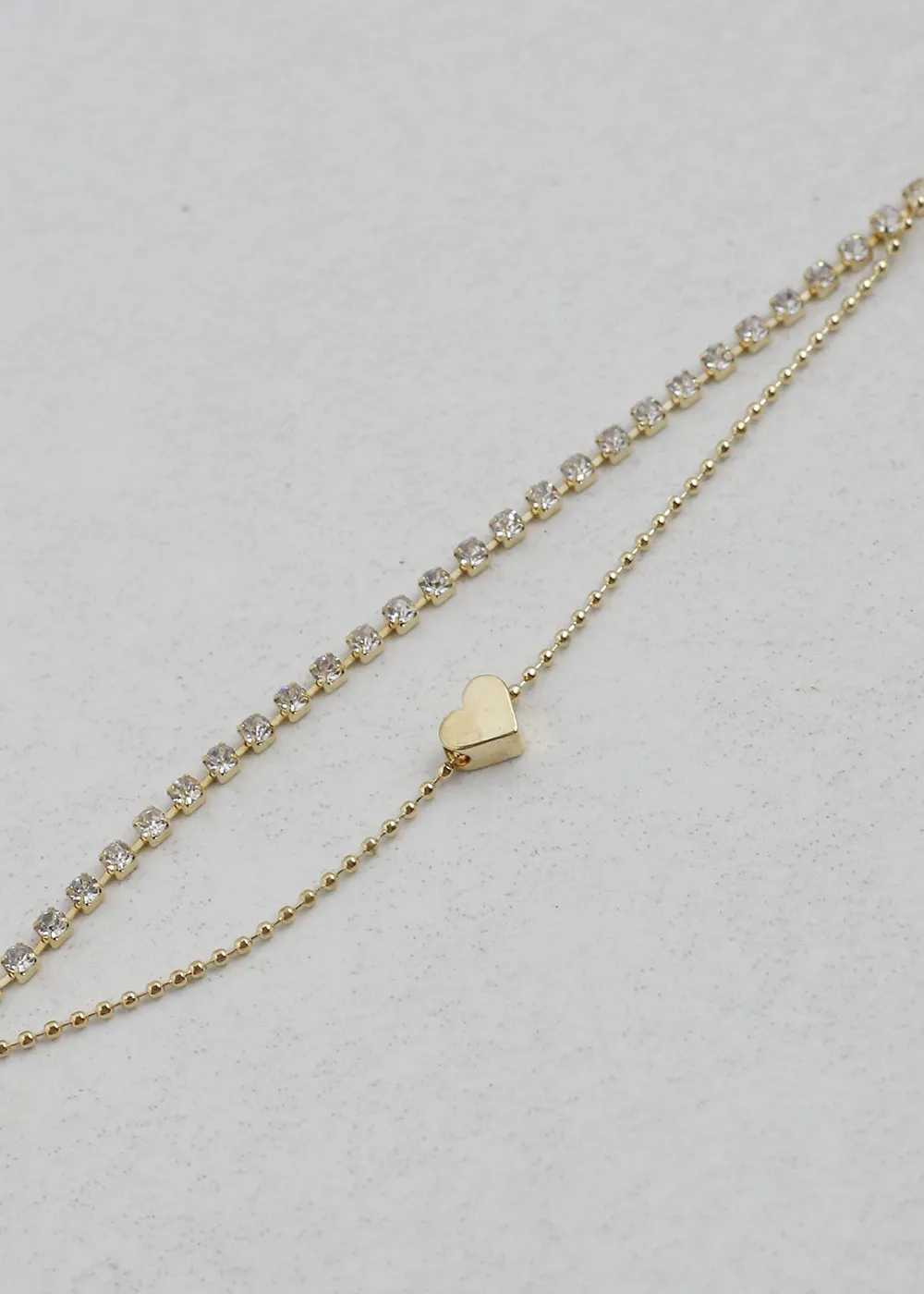 Elegant Heart Charm Anklet