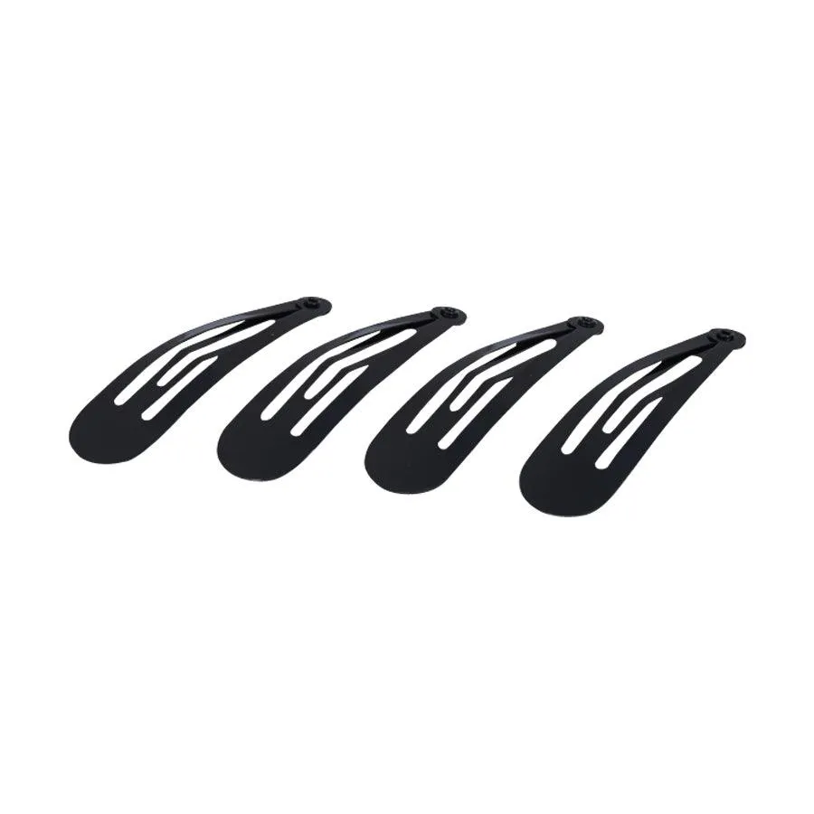 ELLENNE Metal Snap Clips (M, Black, 4pc)