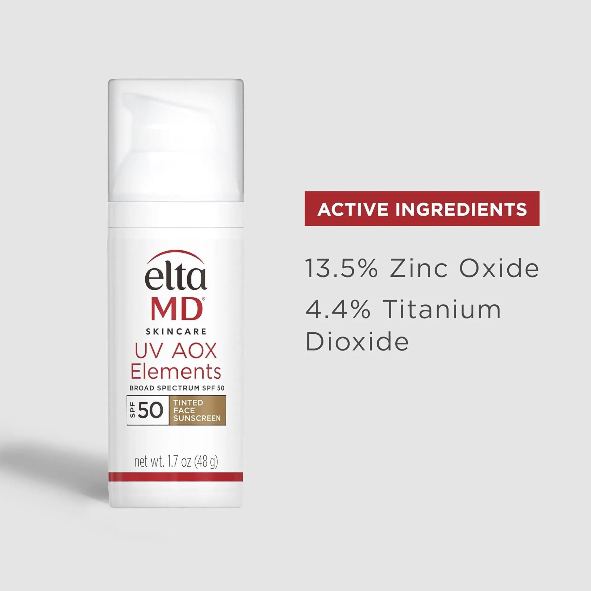 Elta Md UV AOX Elements Broad Spectrum SPF 50 Tinted Face Sunscreen