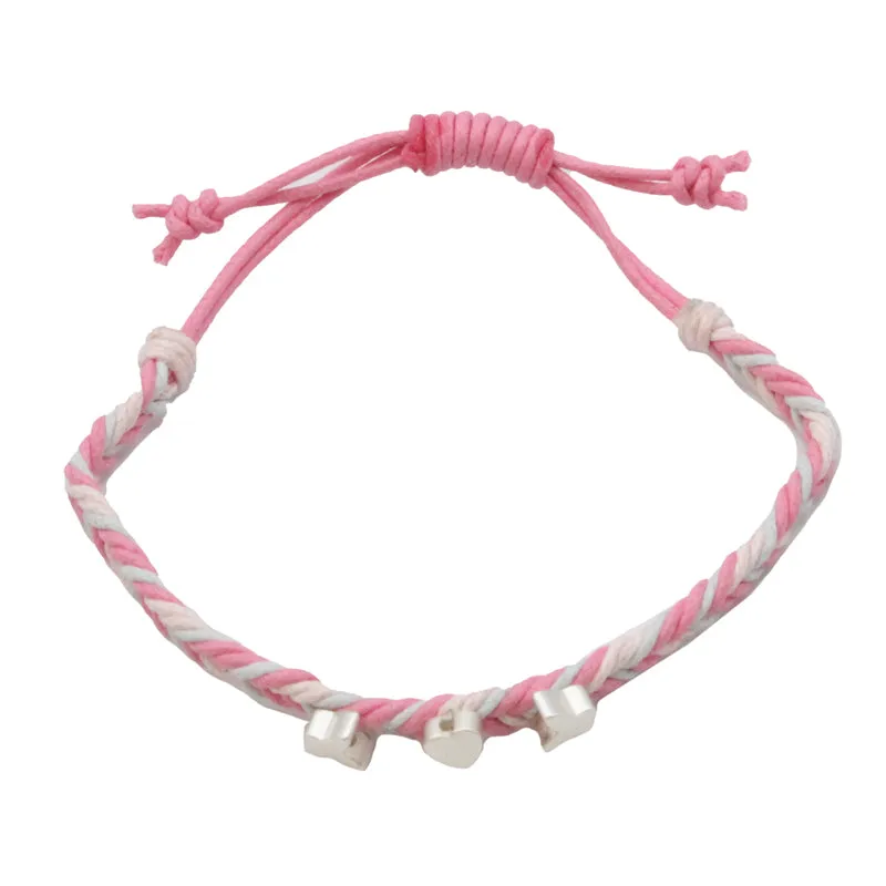 Estella Bartlett Ladies Bracelet Pink Butterfly Adjustable Corded Jewellery