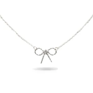 Estella Bartlett Silver Necklace Little Ella Silver Plated Bow Girls Jewellery