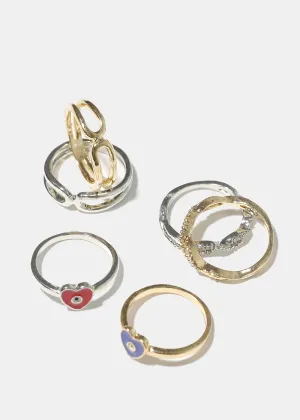 Evil Eye 3pc Ring set