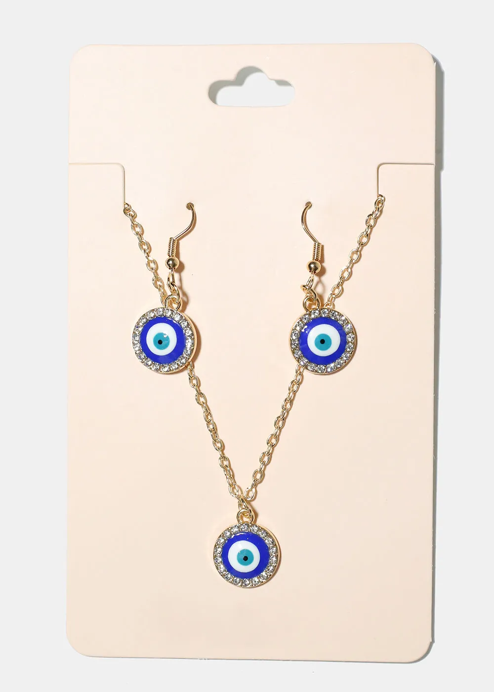 Evil Eye & Necklace Earring Set