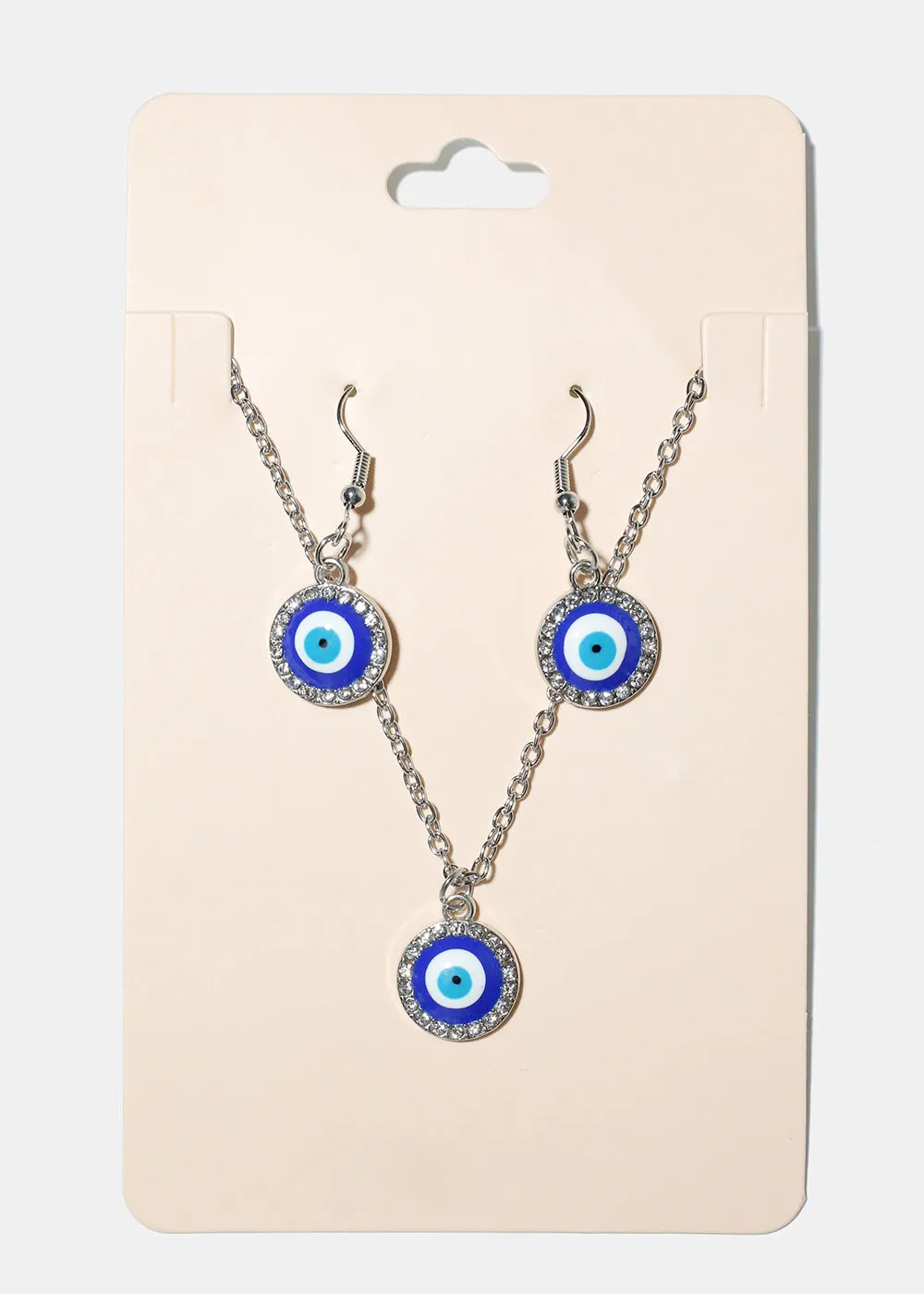Evil Eye & Necklace Earring Set