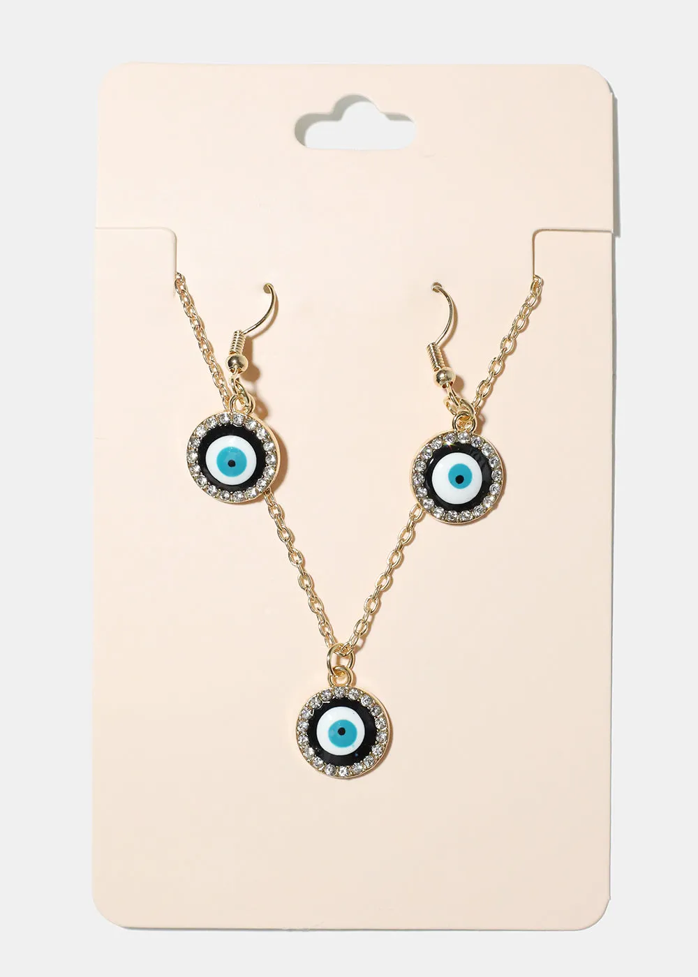Evil Eye & Necklace Earring Set