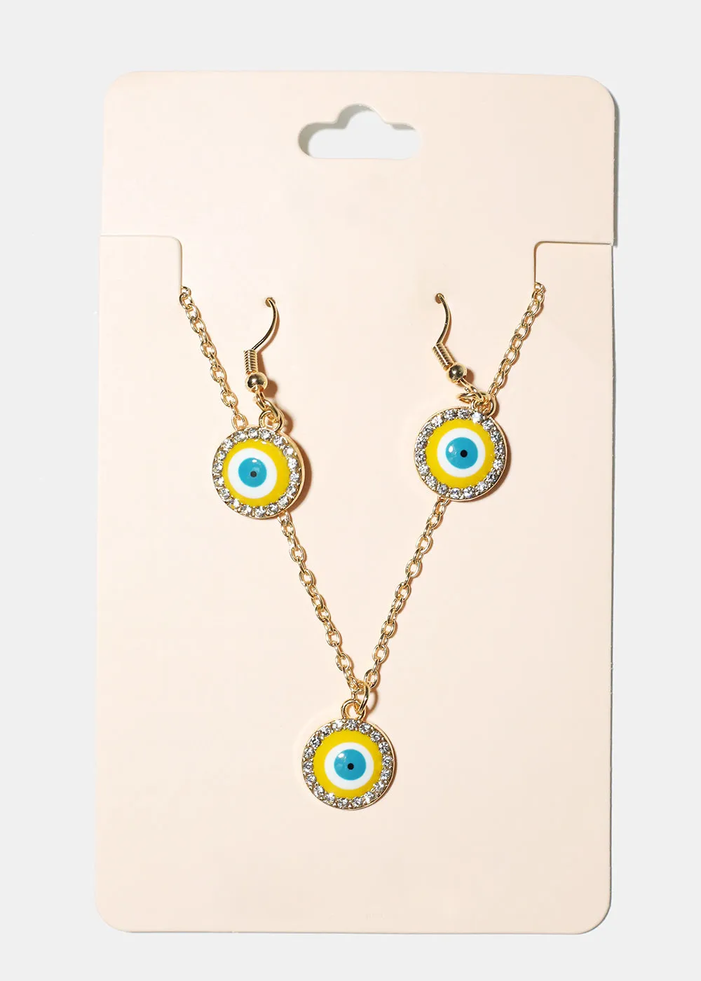 Evil Eye & Necklace Earring Set