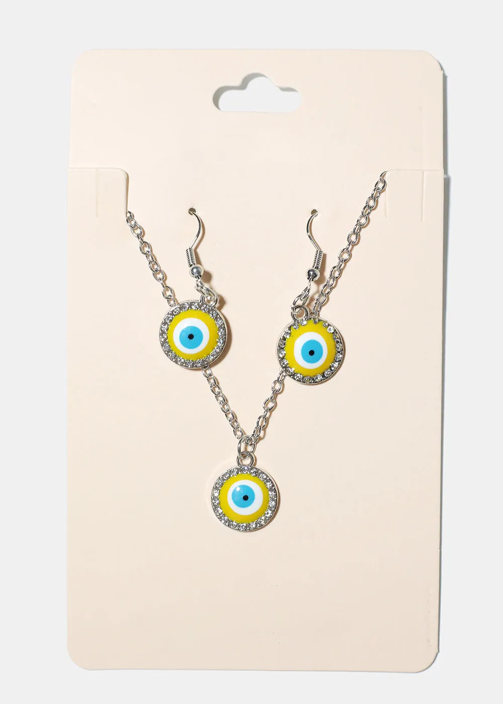 Evil Eye & Necklace Earring Set