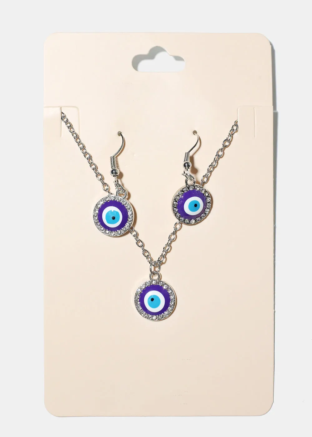 Evil Eye & Necklace Earring Set