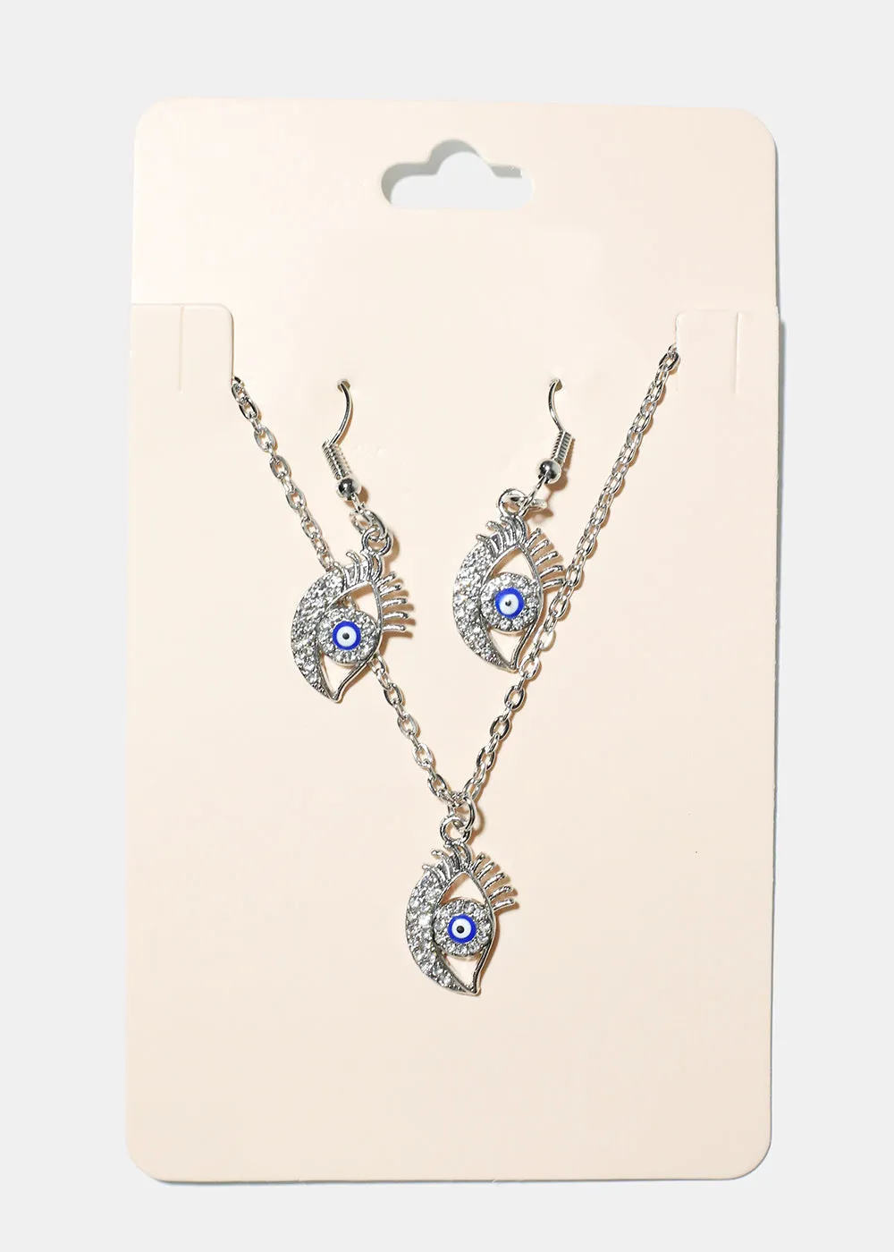 Evil Eye Necklace & Earring Set