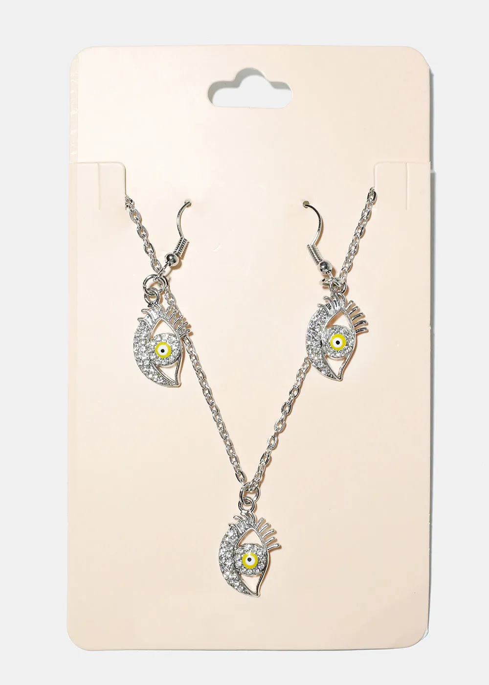 Evil Eye Necklace & Earring Set