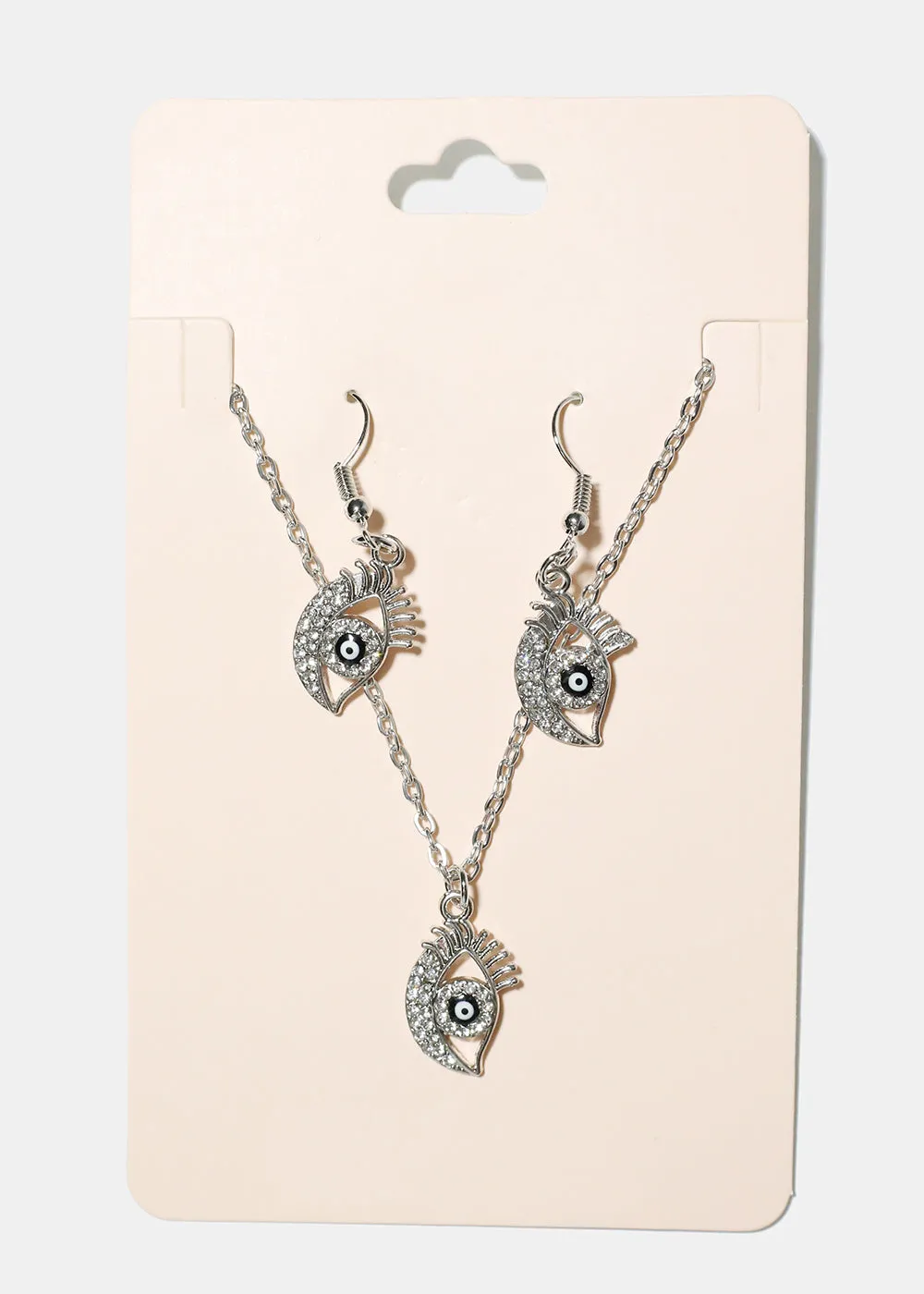 Evil Eye Necklace & Earring Set