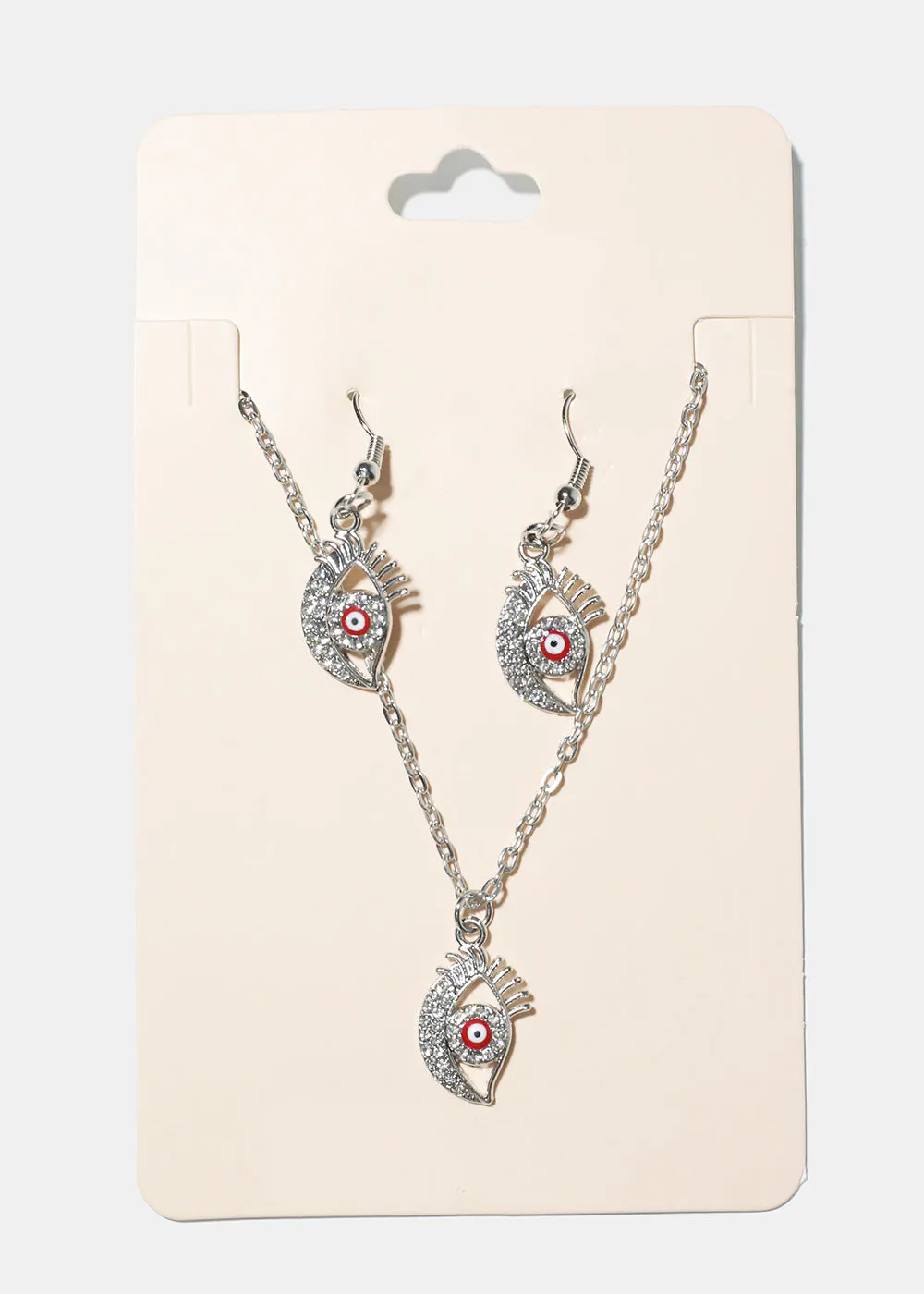Evil Eye Necklace & Earring Set
