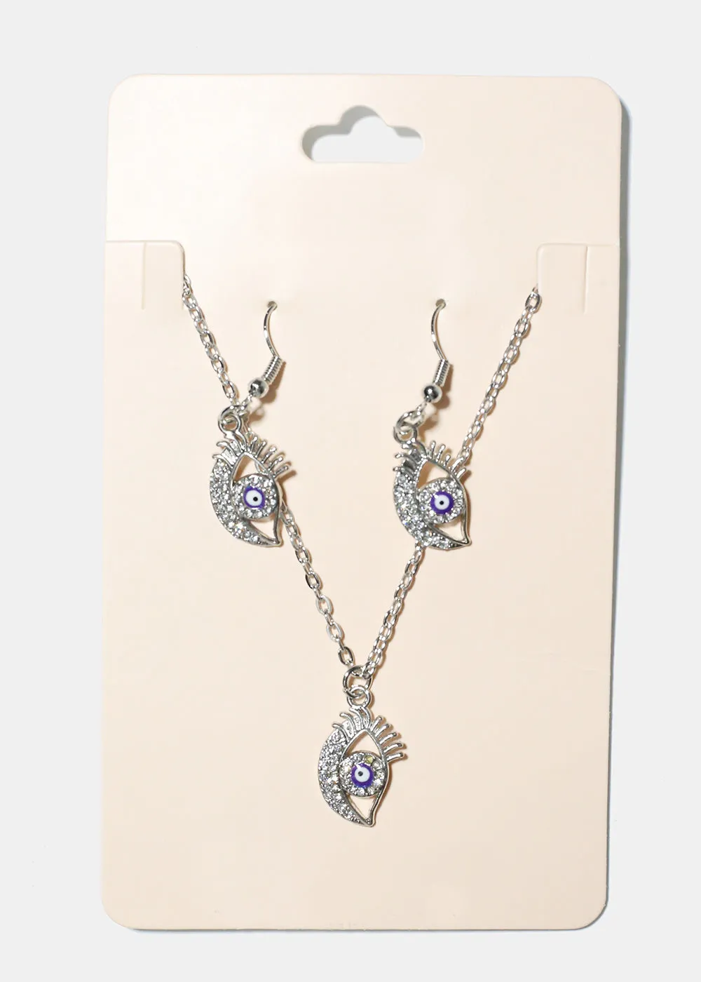 Evil Eye Necklace & Earring Set