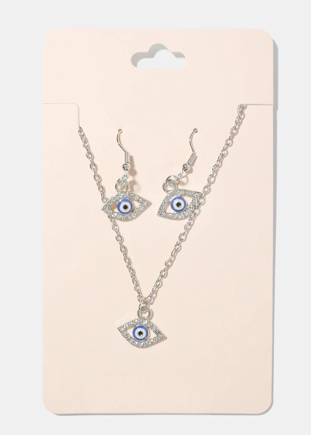 Evil Eye Necklace & Earring Set