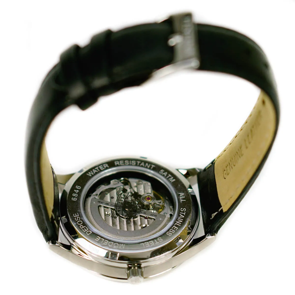 Festina Men's Automatic Watch With Black Leather Strap F6846-4