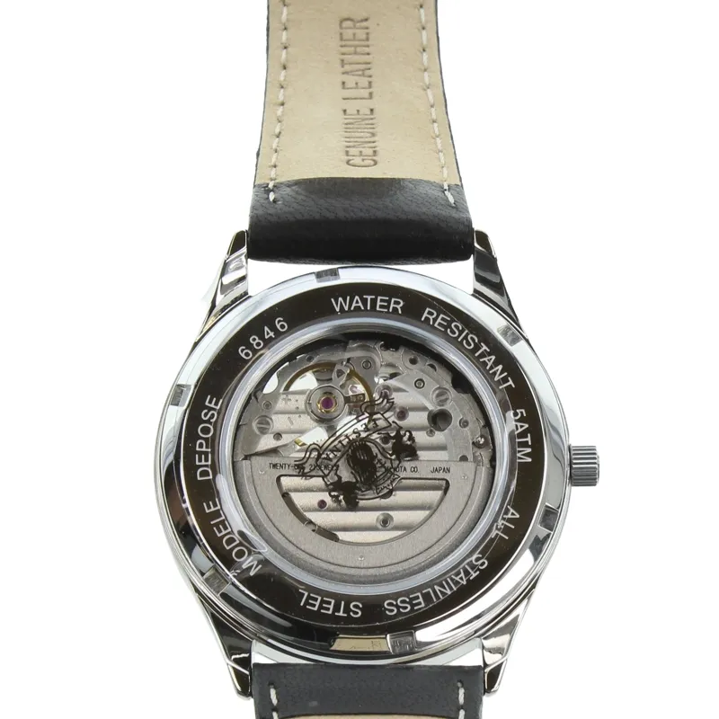 Festina Men's Automatic Watch With Black Leather Strap F6846-4