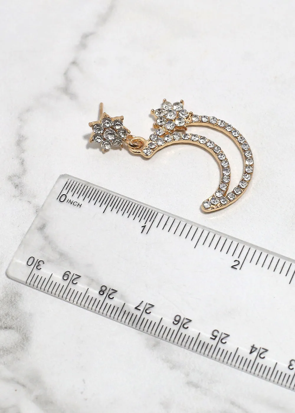 Floral Moon Earrings