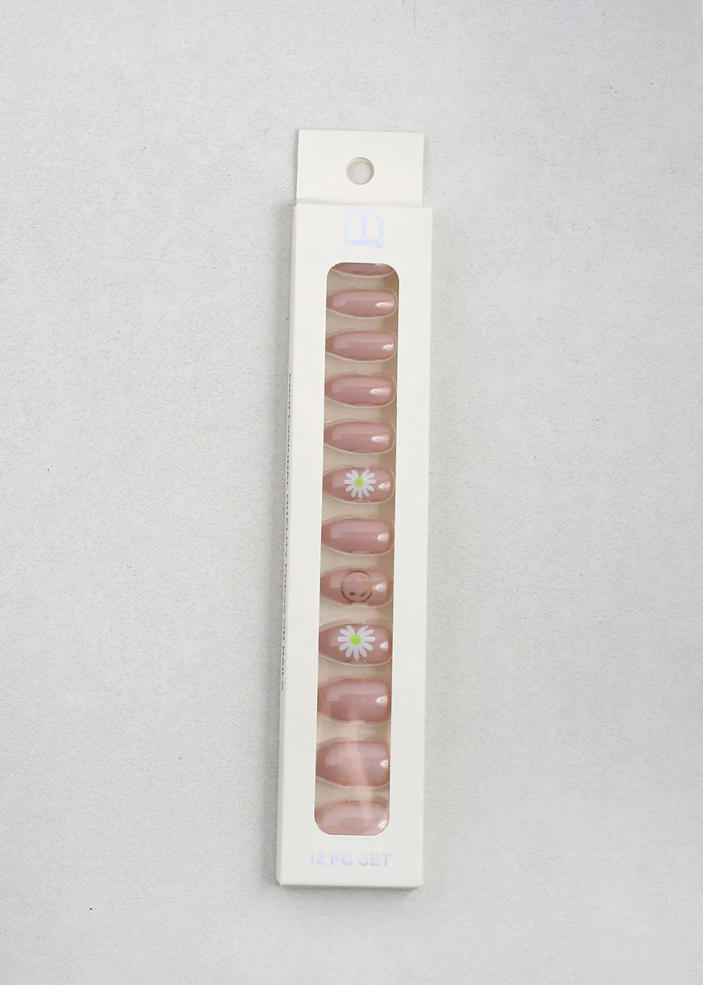 Flower Print Press-On Nails