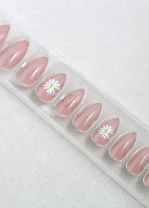 Flower Print Press-On Nails