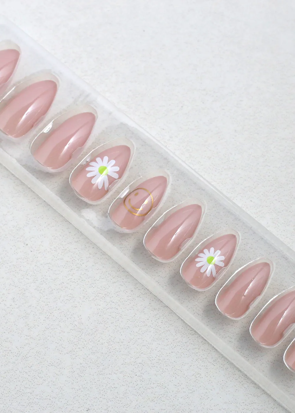 Flower Print Press-On Nails
