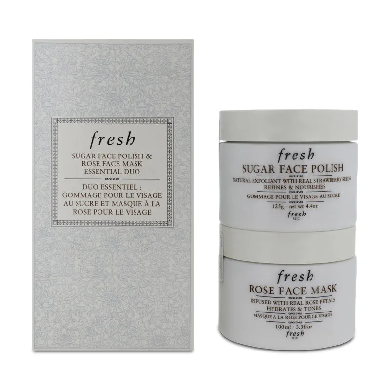 Fresh 100ml Rose Face Mask 125g Sugar Face Polish Set (Clearance)