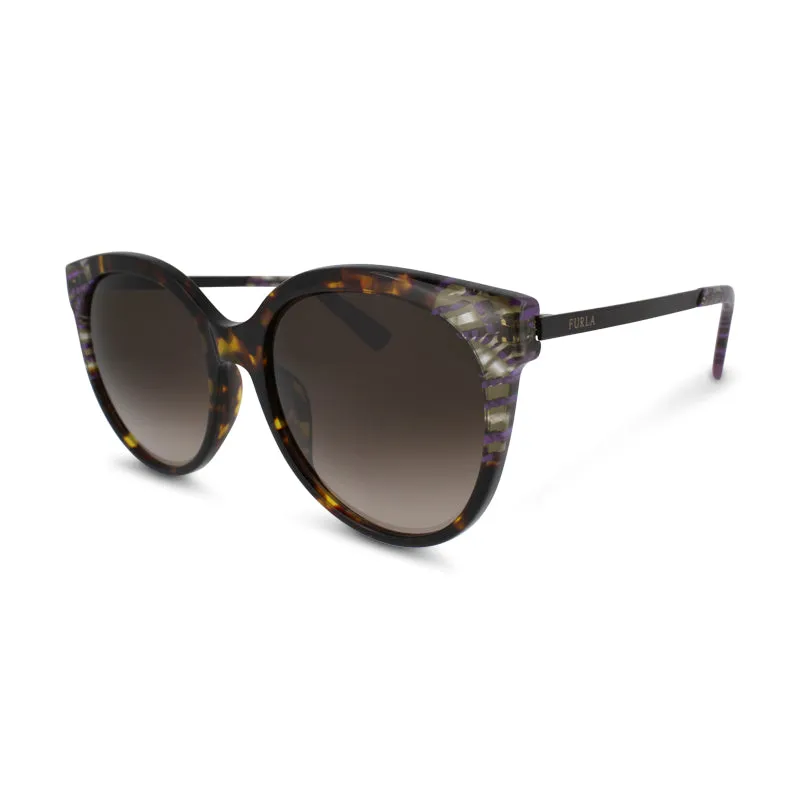 Furla Cat Eye Havana Sunglasses SFU149 (No Case)