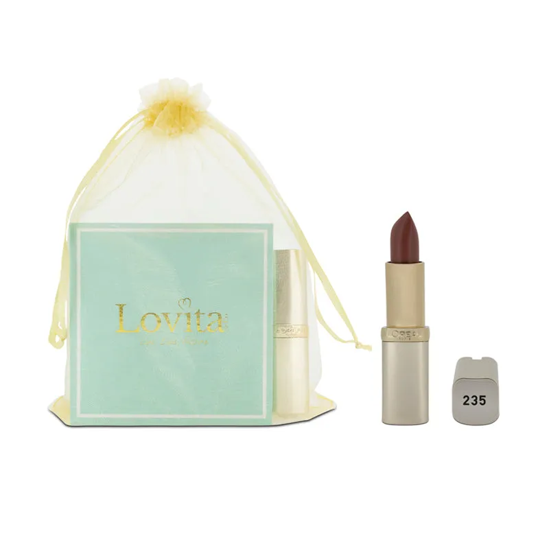 Gold Charm Bracelet & L'Oreal Nude Lipstick Gift Set