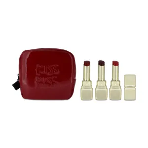 Guerlain KissKiss Shine Bloom Lipstick Trio Set x 3