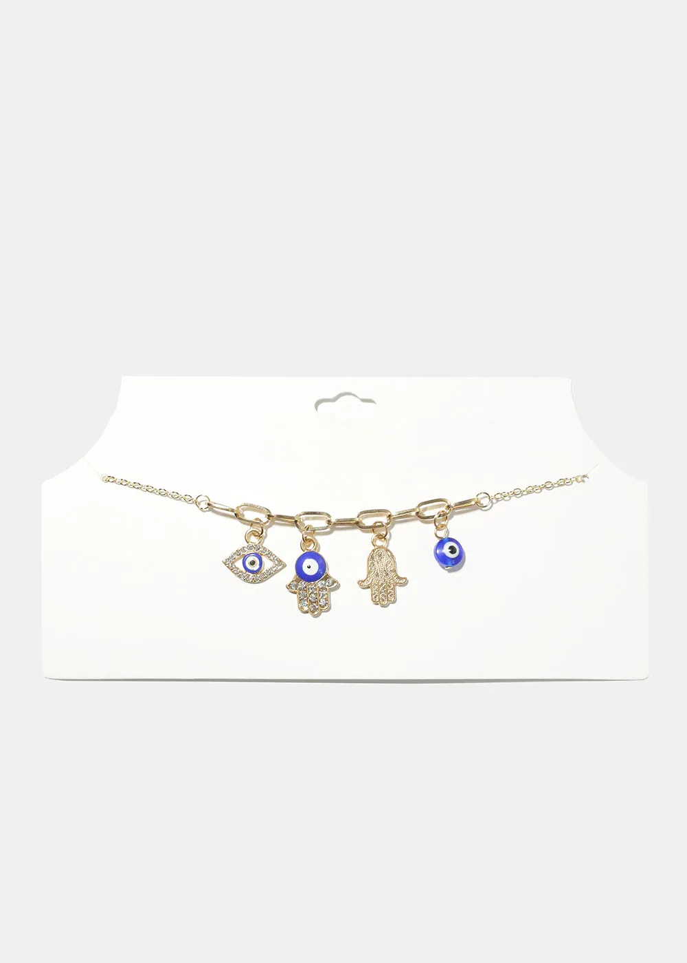 Hamsa Hand & Evil Eye Necklace