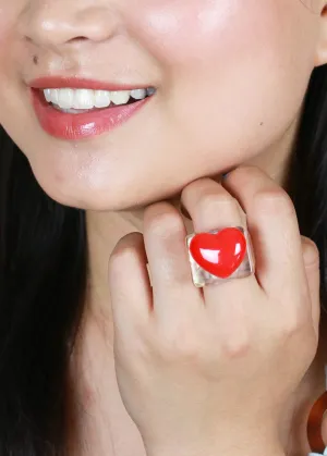 Heart Square Ring