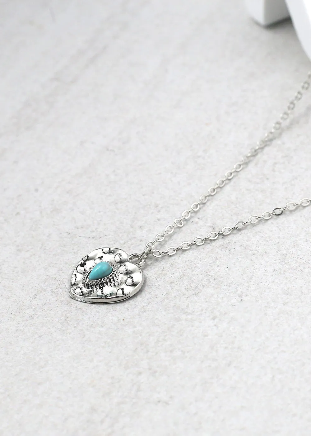 Heart with Stone Necklace
