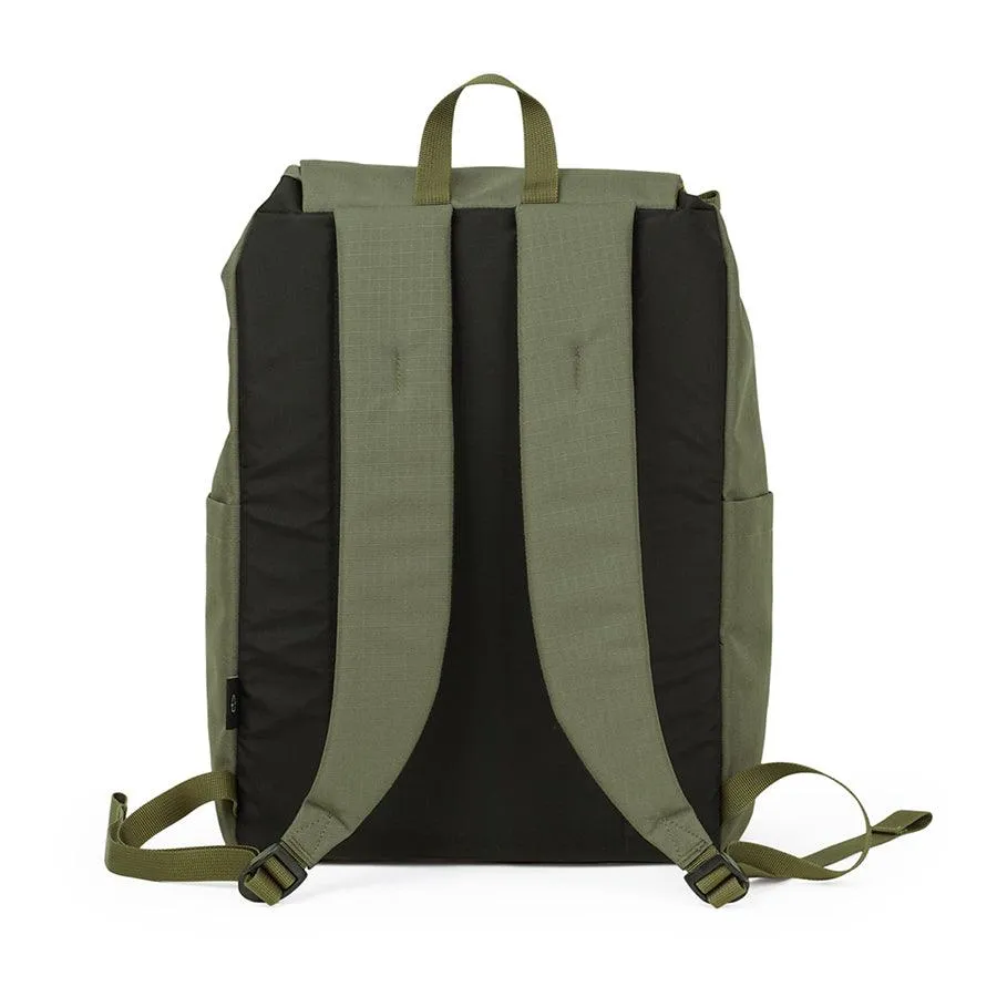 HELLOLULU Saro Utility Flap Backpack Molive Drab