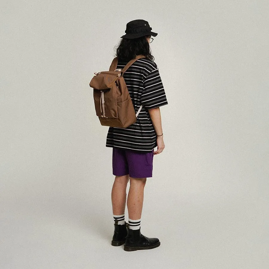 HELLOLULU Saro Utility Flap Backpack Mtan Khaki