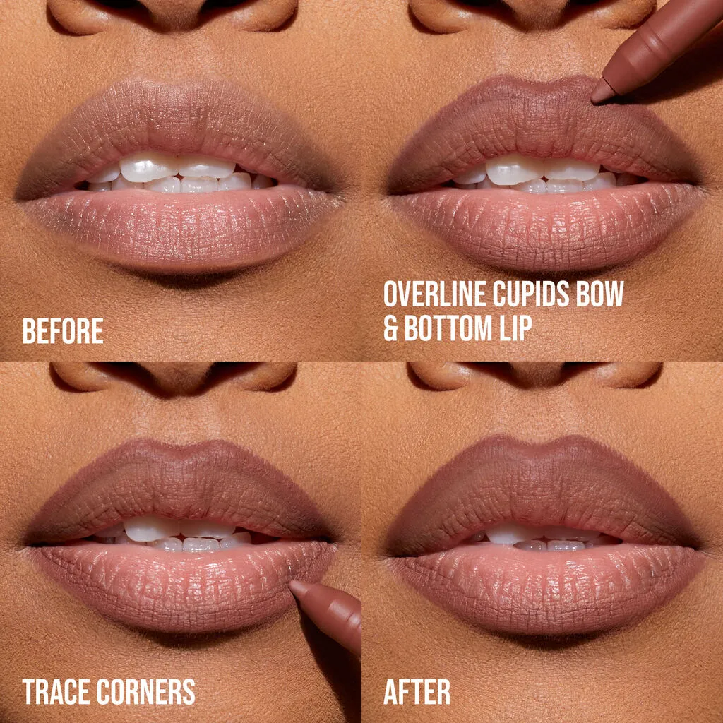 Huda Beauty Lip Liner Lip Contour 2.0 Automatic Matte Lip Pencil (PINKY BROWN -BOMBSHELL)