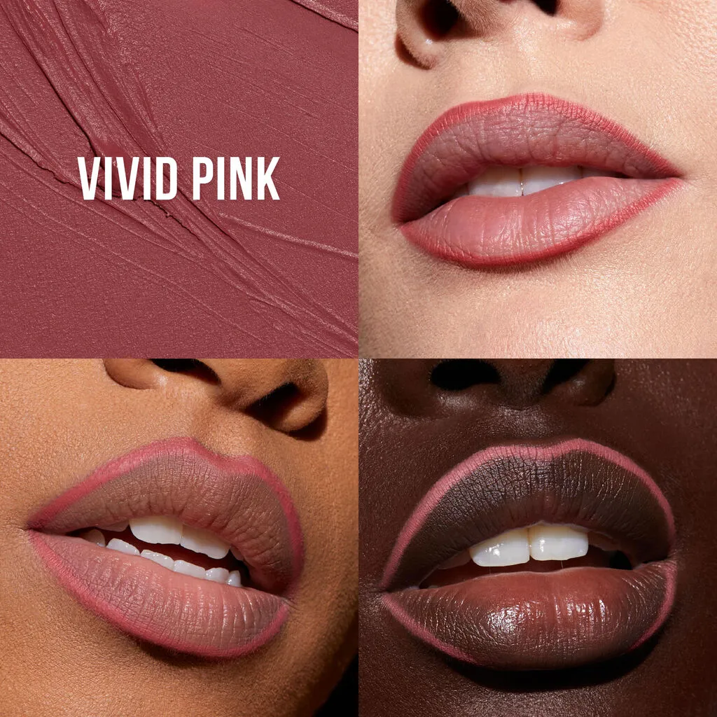 Huda Beauty Lip Liner Lip Contour 2.0 Automatic Matte Lip Pencil (Vivid Pink)