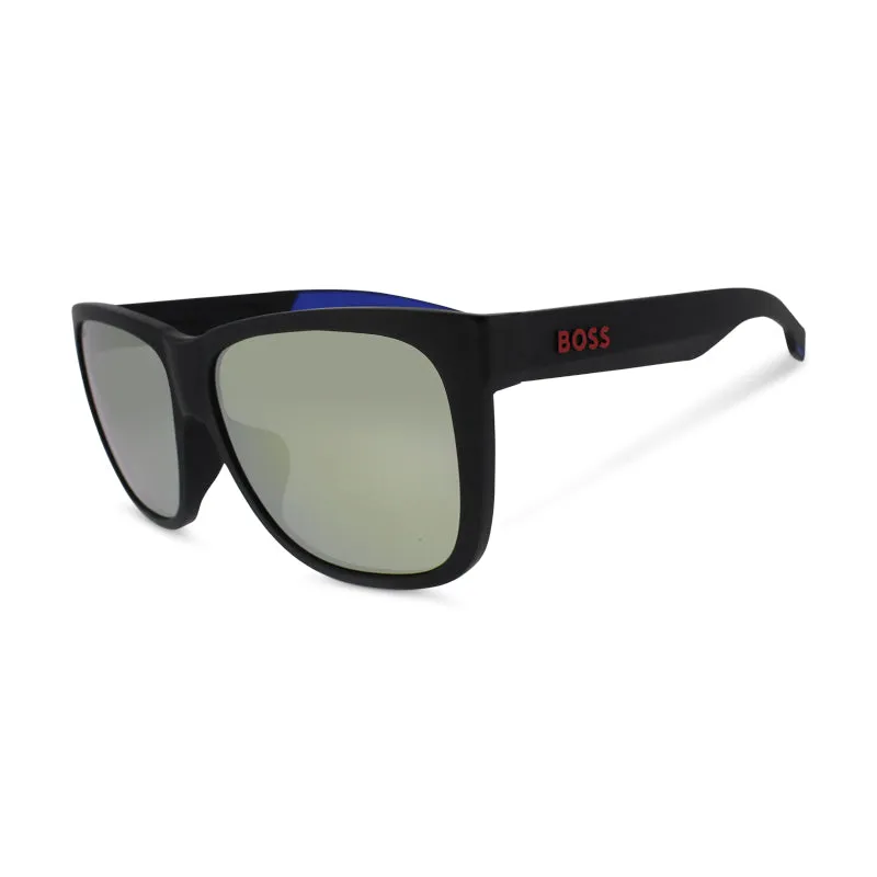 Hugo Boss Matte Black Blue Sunglasses 1453 0VK (No Case)