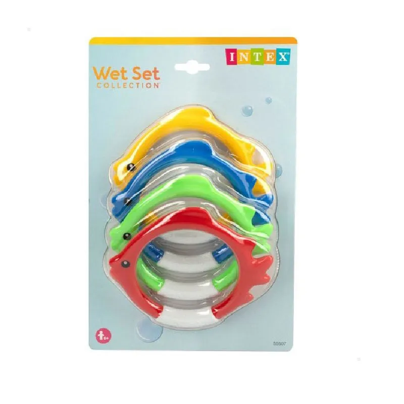 Intex Underwater Fish Rings - Diving Toy - 4 Rings