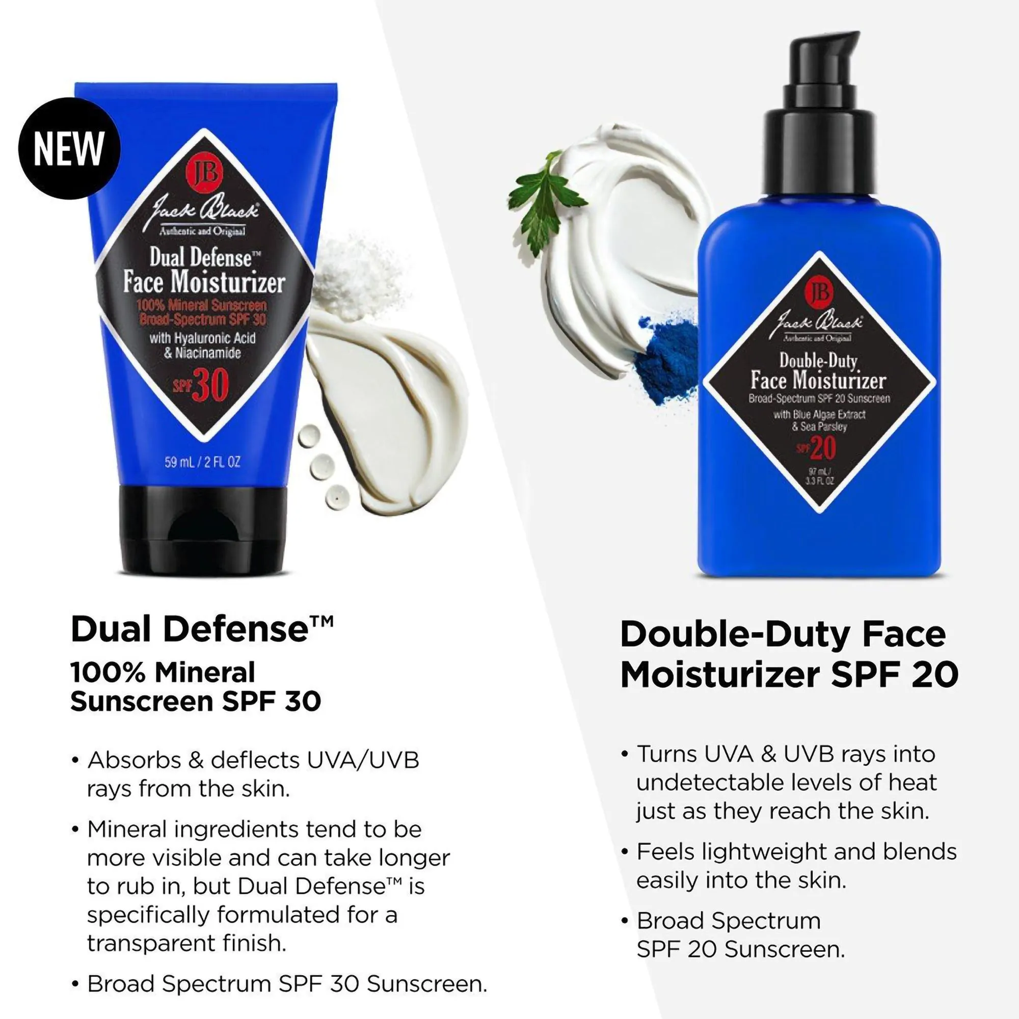 Jack Black Dual Defense Face Moisturizer Mineral Sunscreen