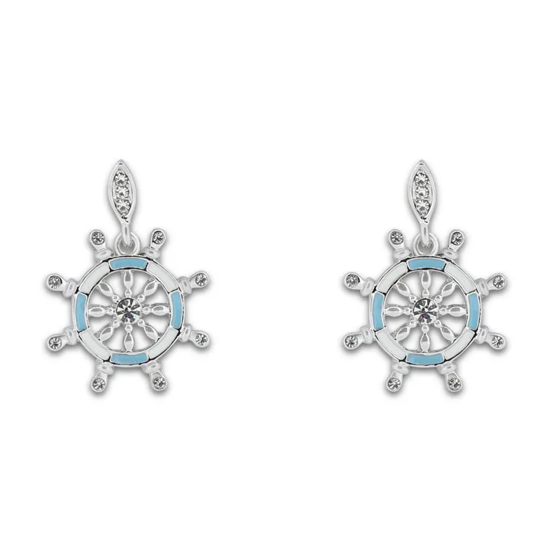 Khloelle Silver Wheel Earrings LC0070799