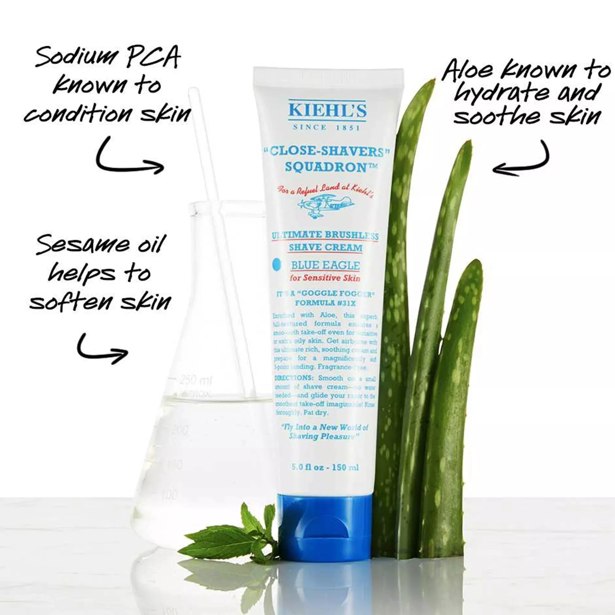 Kiehl's Ultimate Brushless Shave Cream - Blue Eagle